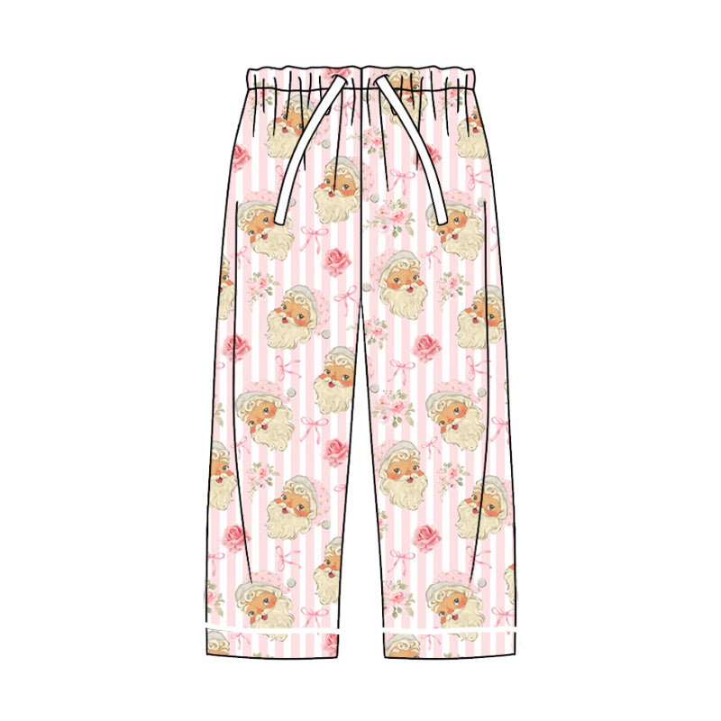 8.3 custom each style moq 5eta 4-6week adult clothes Christmas pink long pants adult man pants