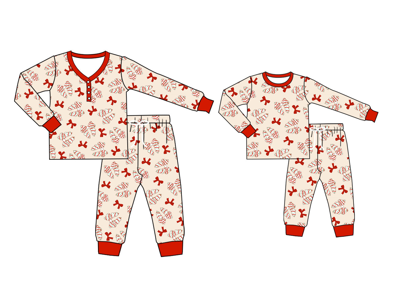 25.5.21 custom each style moq 5eta 4-6week Sibling Sister Christmas bow long sleeve pants sets and adult sets match design