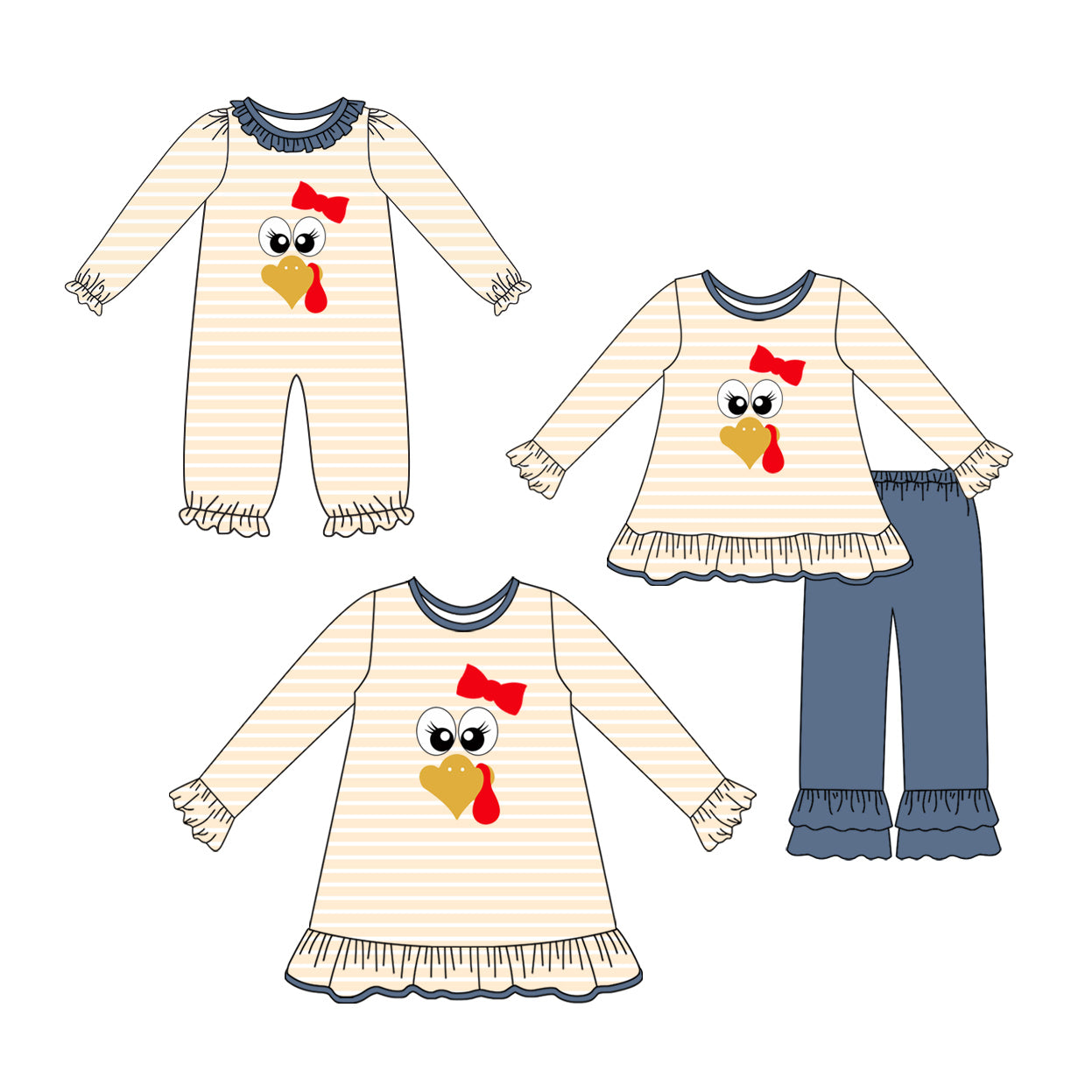 25.7.9 custom each style moq 5eta 4-6week Sibling Sisters baby girl long sleeve pants sets and dress and rompers match family design