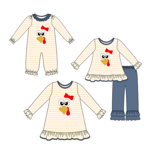 25.7.9 custom each style moq 5eta 4-6week Sibling Sisters baby girl long sleeve pants sets and dress and rompers match family design