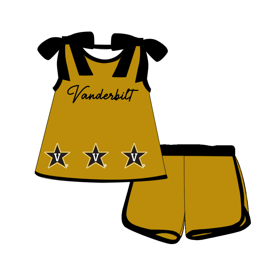 Custom moq 5 each style eta 6-8weeks baby girl clothes team suspender shorts sets-25.10.14