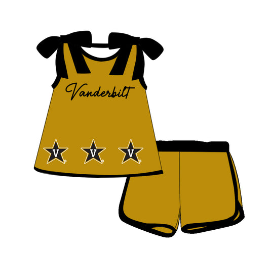 Custom moq 5 each style eta 6-8weeks baby girl clothes team suspender shorts sets-25.10.14