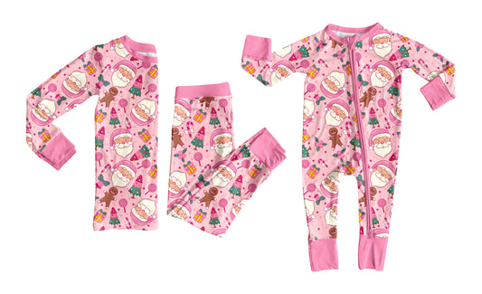 25.6.5 custom each style moq 5eta 4-6week Sibling Sisters Christmas pink baby girl long sleeve pants sets and rompers match family design