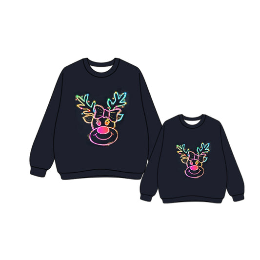 25.7.25 custom each style moq 5eta 4-6week Sibling Sister Christmas long sleeve top and adult top match design