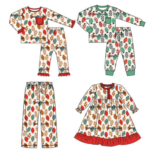 25.9.12 custom each style moq 5eta 4-8week Sibling Sister baby long sleeve pants sets 2 and dress and adult pants match design