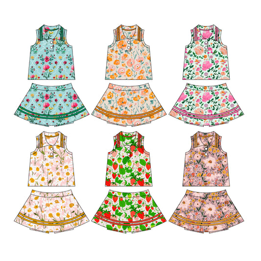 3.27 custom each style moq 5eta 4-6week Sibling Sister baby girls clothes Short sleeve yoga dress 1 and dress 6 match family design