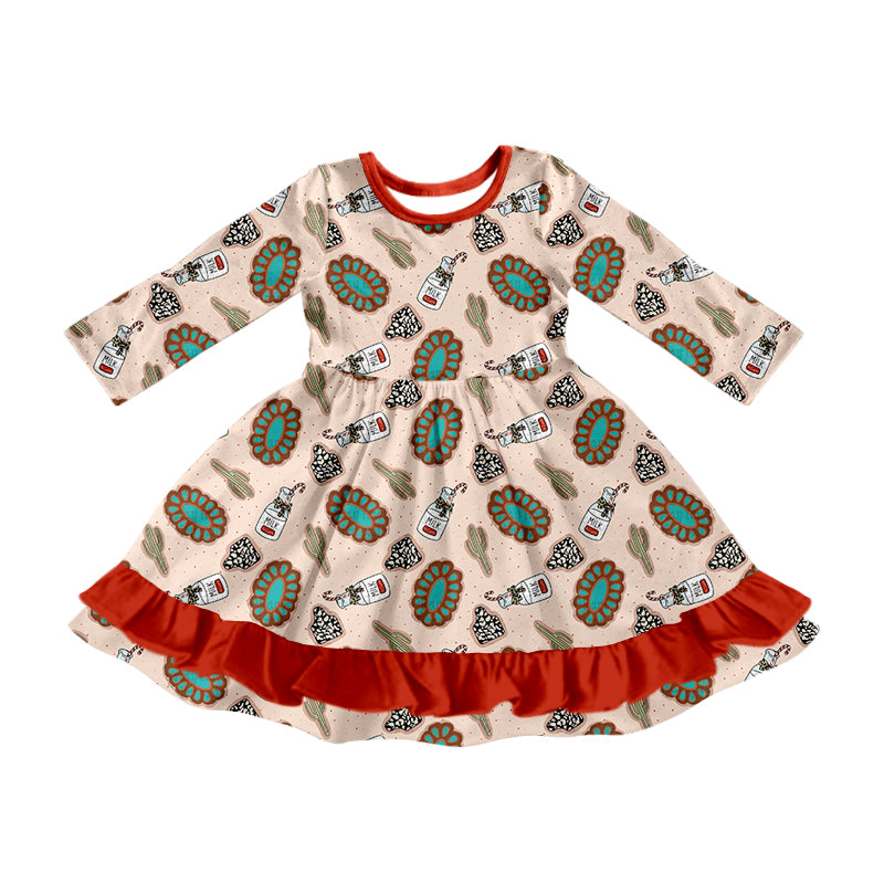 9.6 custom each style moq 5eta 4-6week Sibling Sister catcus baby girl sets and dress and rompers match family design
