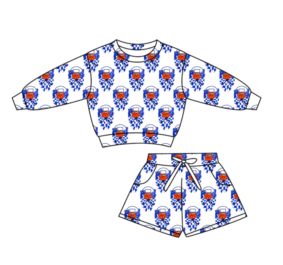 Custom moq 5 mix size milk silk summer teams baby boys clothes blue hooded long sleeve shorts sets-25.10.22