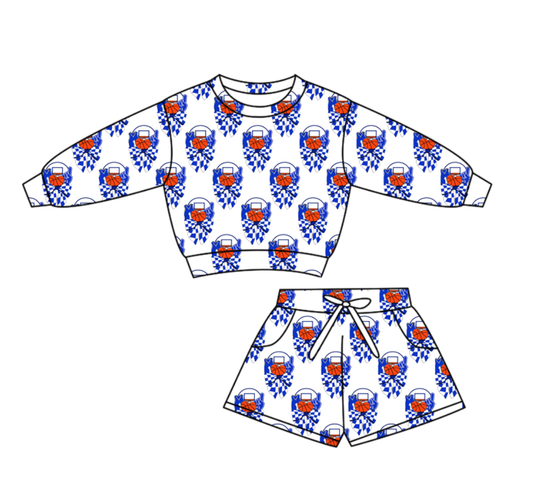Custom moq 5 mix size milk silk summer teams baby boys clothes blue hooded long sleeve shorts sets-25.10.22