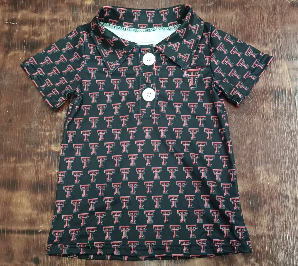 Custom moq 3 eta 6-7weeks baby boy clothes team button short sleeve shirt