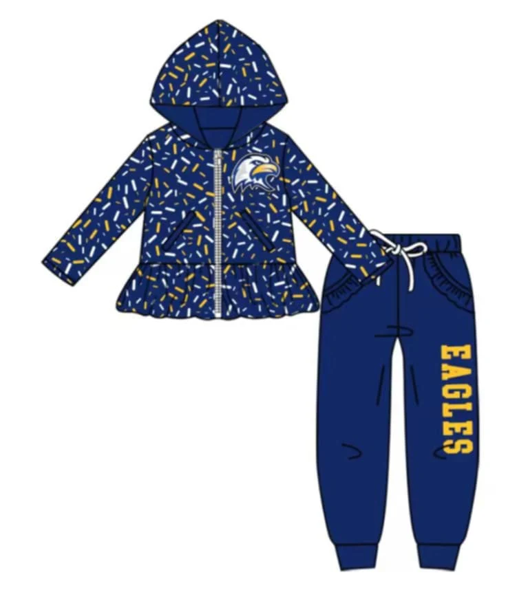 （PRE ORDER ）Deadline   October 15 custom no moq Blue ice cream hat long sleeve trousers suit