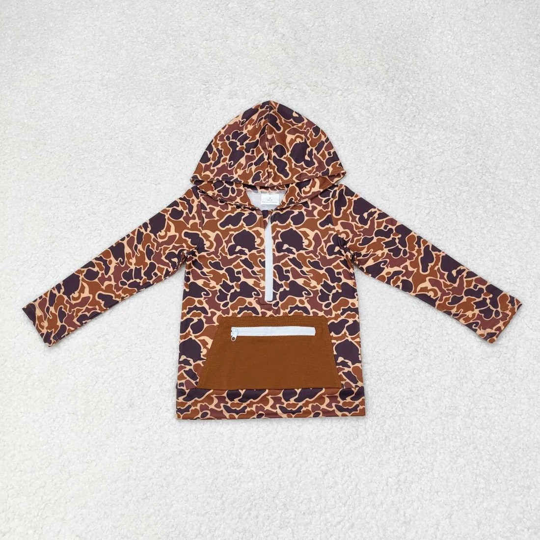 RTS NO MOQ Sibling Baby boys clothes Geometric pullover hooded long sleeve tops