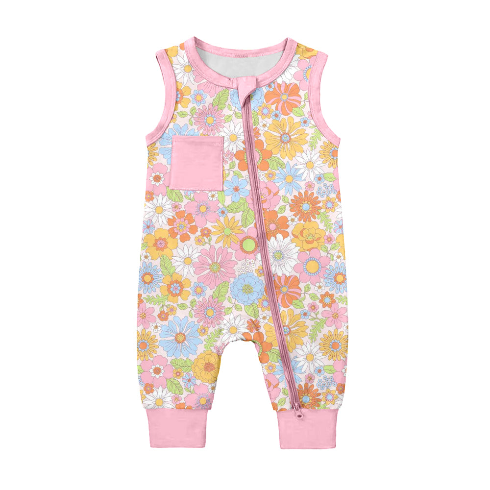 Flower summer pink summer romper  moq 3