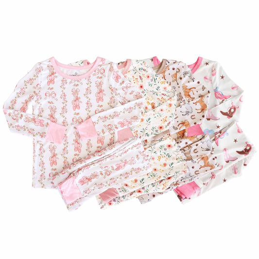 Custom moq 3 eta 7/8week moq 5 eta /4/5week baby girl clothes Long Sleeve pants sets