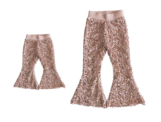 7.4 custom each style moq 5eta 4-6week khaki sequined kids pants and adult pants