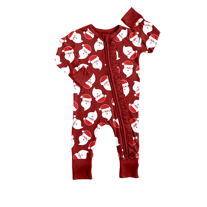 6.7 custom each style moq 5eta 4-6week Sibling Sister Christmas red baby girls pajamas sets and dress and baby romper match family design