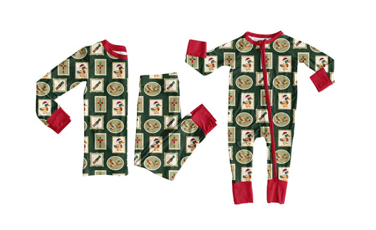 25.9.11 custom each style moq 5eta 4-6week Sibling Sisters Christmas duck baby boy clothes long sleeve pants sets and romper match family design