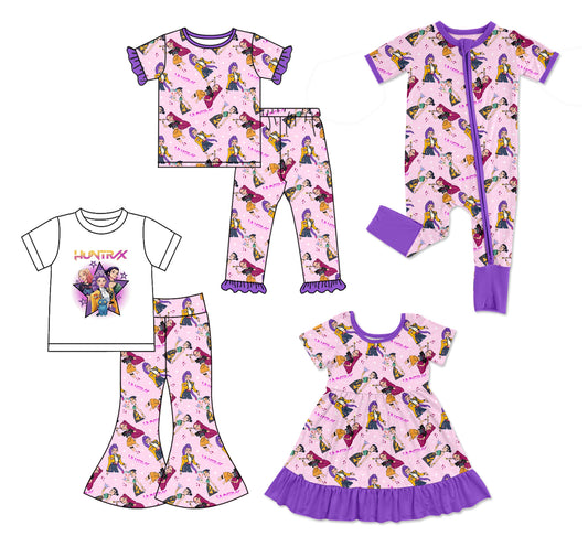 25.10.11 custom each style moq 5 eta 6-8week Sibling Sister baby short sleeve pants sets 2 and romper and dress match design