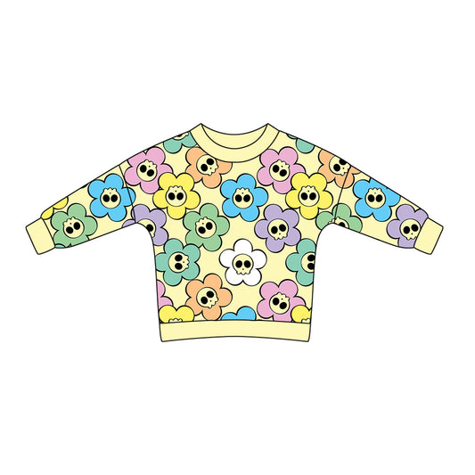 8.7 custom each style moq 5 eta 4-6week Sibling Sister baby girls clothes floral colorful long sleeve top and long sleeve romper match family design