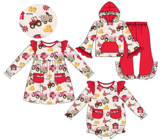 25.7.24 custom each style moq 5eta 4-6week Sibling Sisters baby girl long sleeve pants sets and dress and rompers match family design