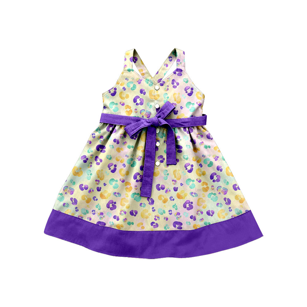 25.10.17 custom each style moq 5 eta 6-8week Sibling Sister mardi gras baby girl flying sleeve dress 6 match design