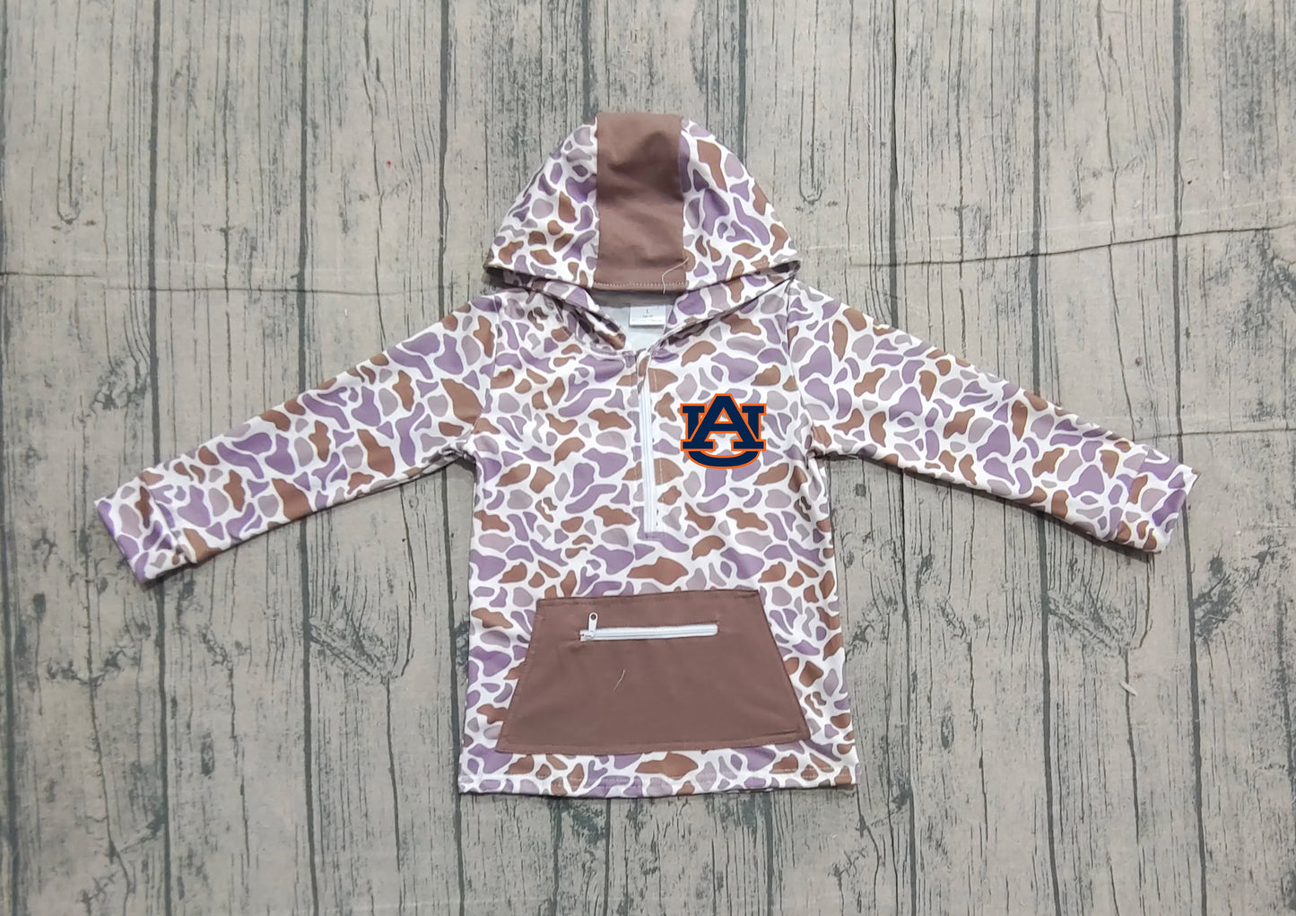 Custom moq 5 mix size milk silk baby boys clothes team camouflage summer hooded long sleeve top-25.11.20