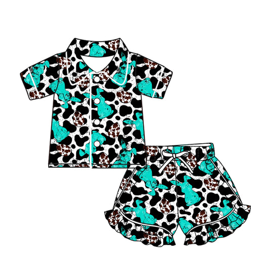 10.22 custom each style moq 5eta 4-6week baby kids clothes easter short sleeve shorts pajamas sets