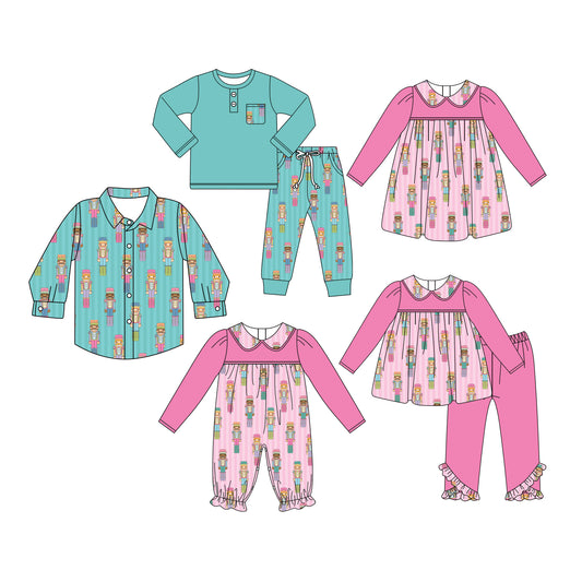 25.5.29 custom each style moq 5eta 4-6week Sibling Sisters baby girl long sleeve pants sets 1 and sets 2 and romper and dress and top match family design
