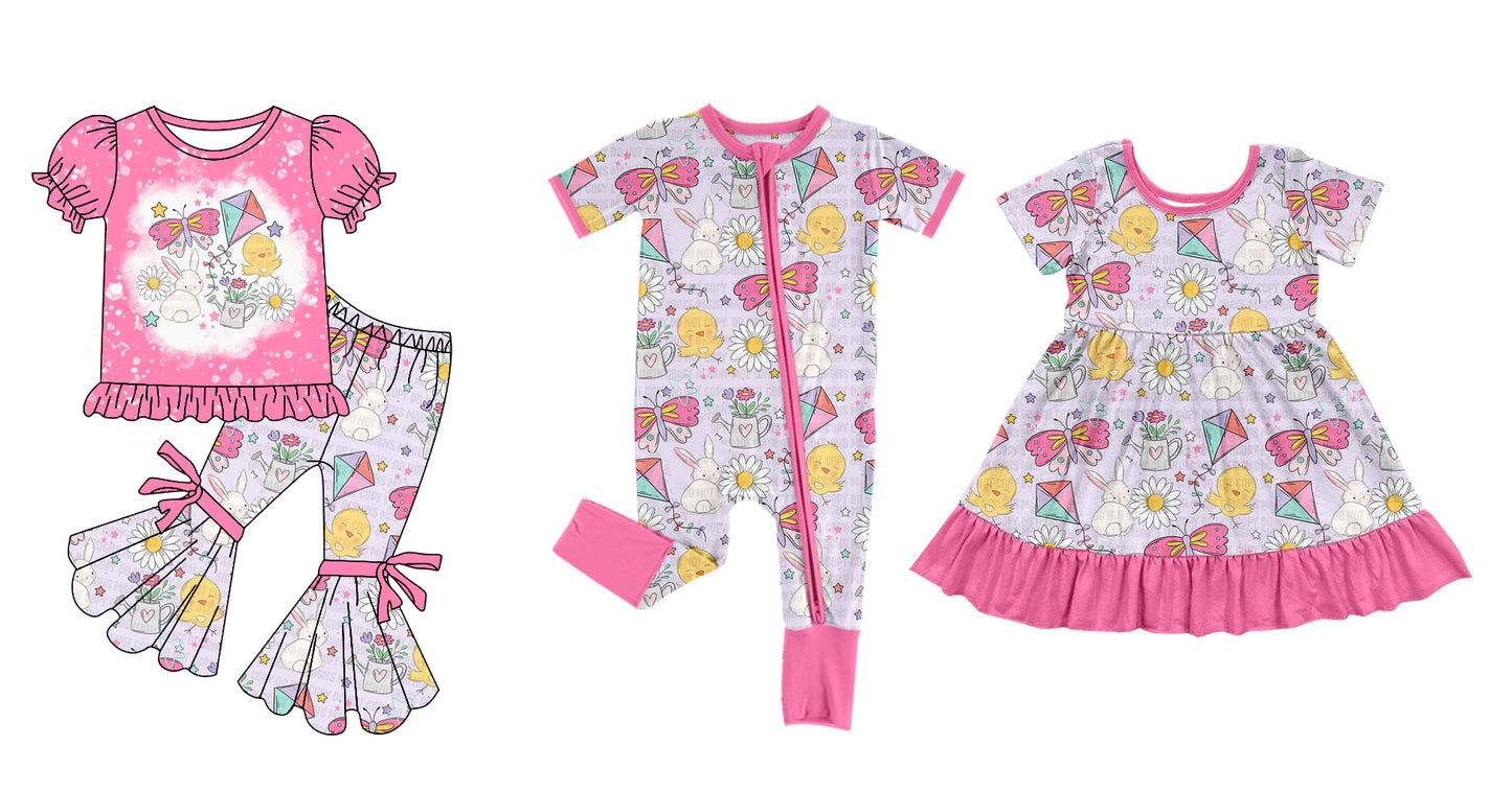 12.3 custom each style moq 5eta 4-6week Sibling Sister baby girl sets and dress and rompers match family design
