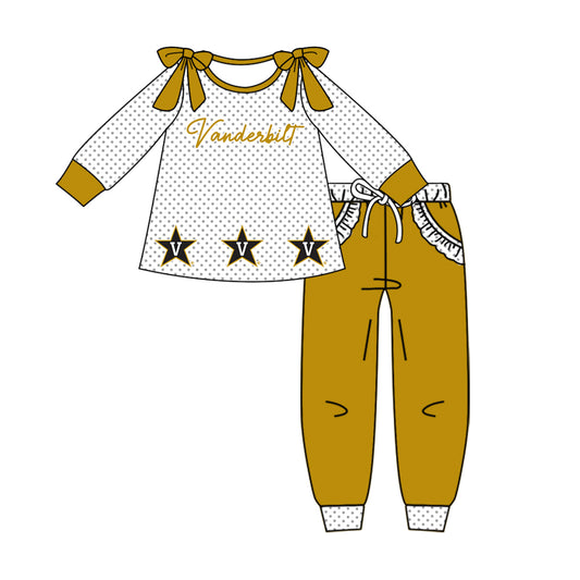Custom moq 5 mix size milk silk summer teams baby girl clothes long sleeve pants sets-25.10.14