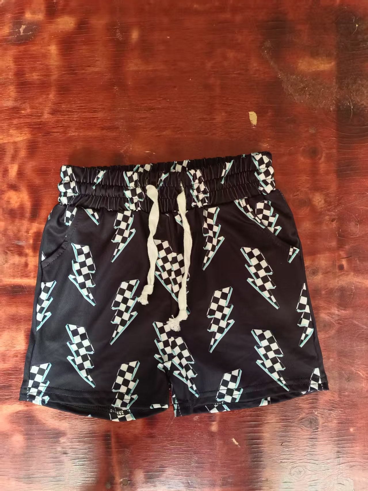 Custom moq 3 eta 6-7weeks baby boy clothes black Summer Shorts