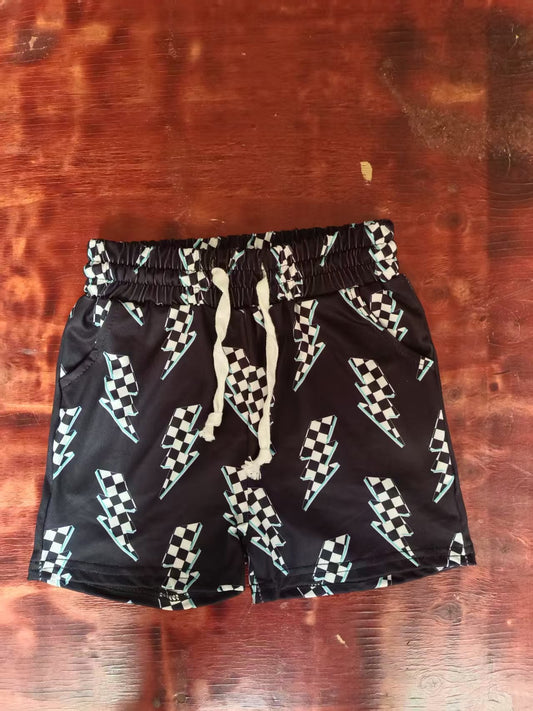 Custom moq 3 eta 6-7weeks baby boy clothes black Summer Shorts