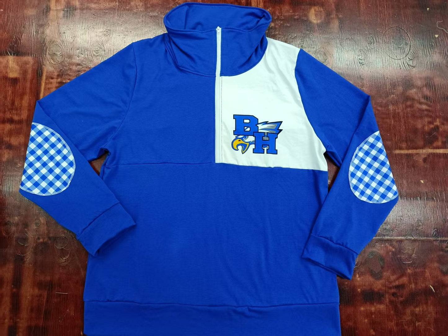 Custom moq 3 eta 6-7weeks kids clothes team blue long sleeve top-25.4.30