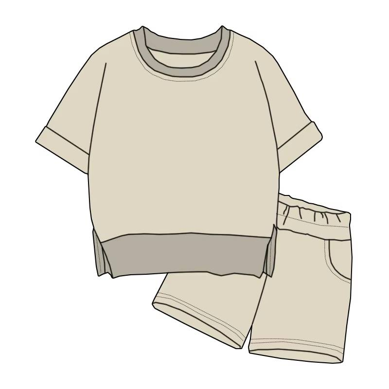 Custom moq 5 each style eta 6-7weeks baby girl clothes short sleeve shorts sets-25.7.24