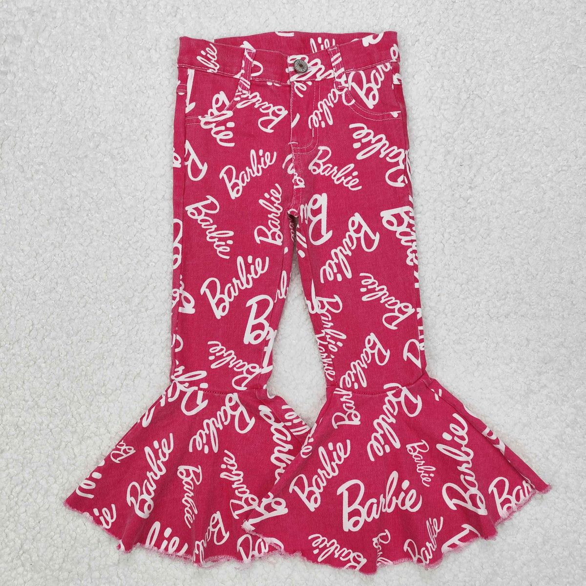 RTS NO MOQ ETA 5/7days Arrived P0295 Cute Clothes letter rose red denim trousers