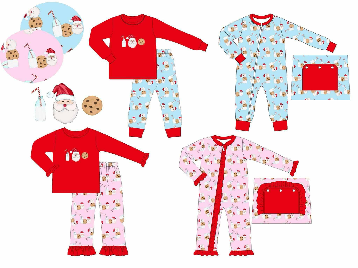 Custom moq 5 each style eta 6-7weeks baby girl clothes Christmas long sleeve pants set 2 and rompers 2-25.8.4