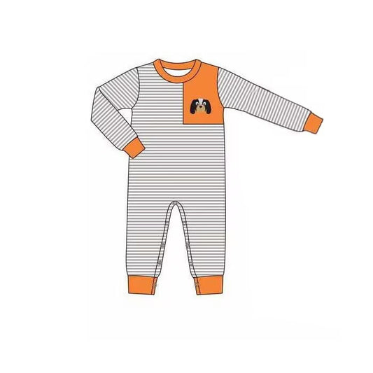 Custom moq 5 eta 6-8weeks Black and white striped long romper with droopy ears