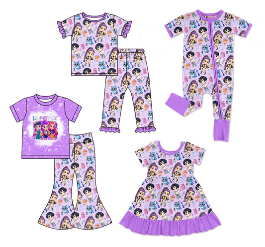 25.10.11 custom each style moq 5 eta 6-8week Sibling Sister baby short sleeve pants sets 2 and romper and dress match design