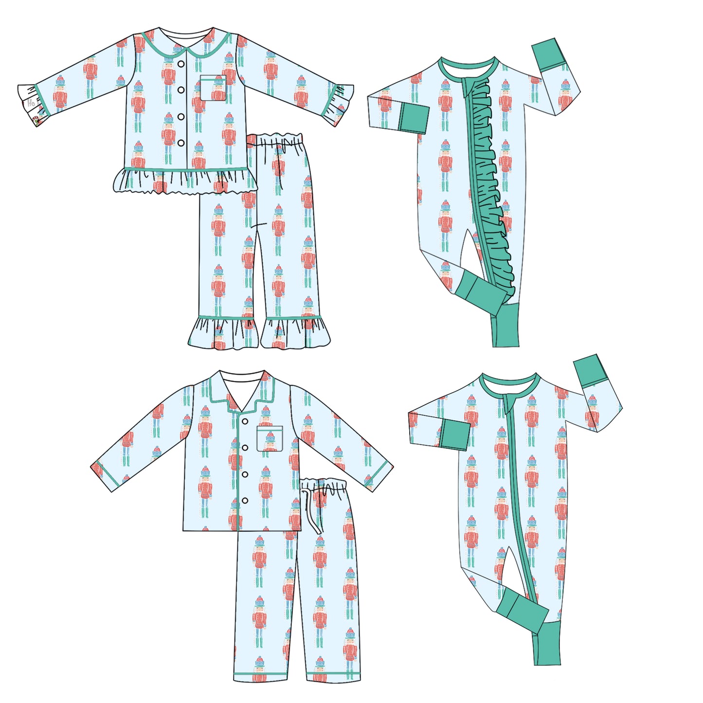 25.8.5 custom each style moq 5 eta 4-6week Sibling Sisters Christmas baby girl long sleeve pants sets 1 and sets 2 and romper 1 and romper 2 match family design