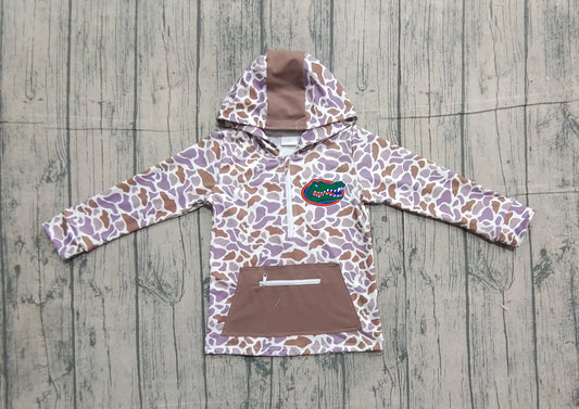 Custom moq 5 mix size milk silk baby boys clothes team camouflage summer hooded long sleeve top-25.11.20