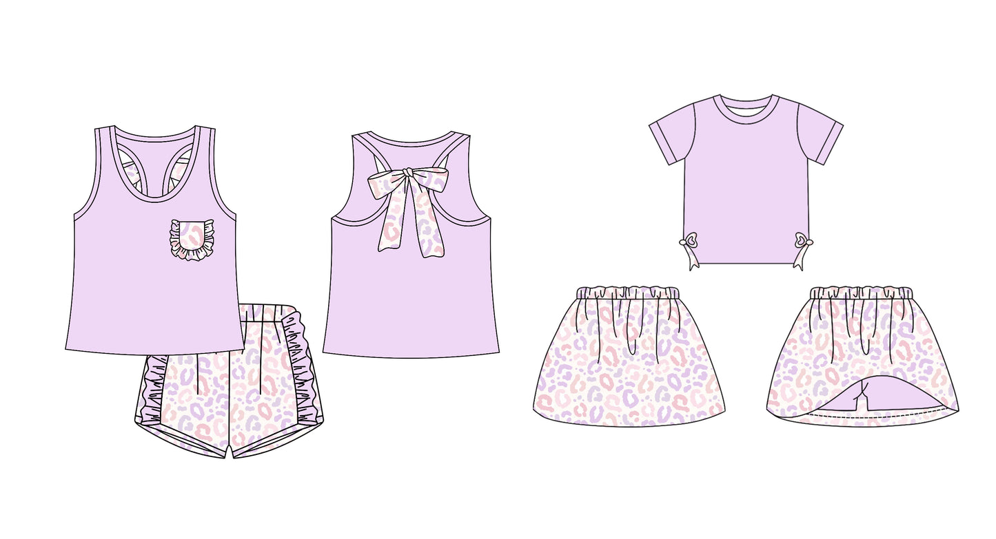 12.13 custom each style moq 5eta 4-6week Sibling Sister leopard baby girl short sleeve shorts sets and dresses match design