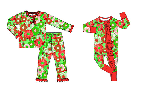 25.8.27 custom each style moq 5eta 4-6week Sibling Sisters Christmas baby girl clothes long sleeve pants sets and romper match family design