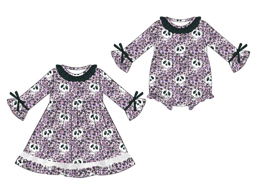 25.5.12 custom each style moq 5eta 4-6week Sibling Sisters baby girl long sleeve dress and rompers match family design