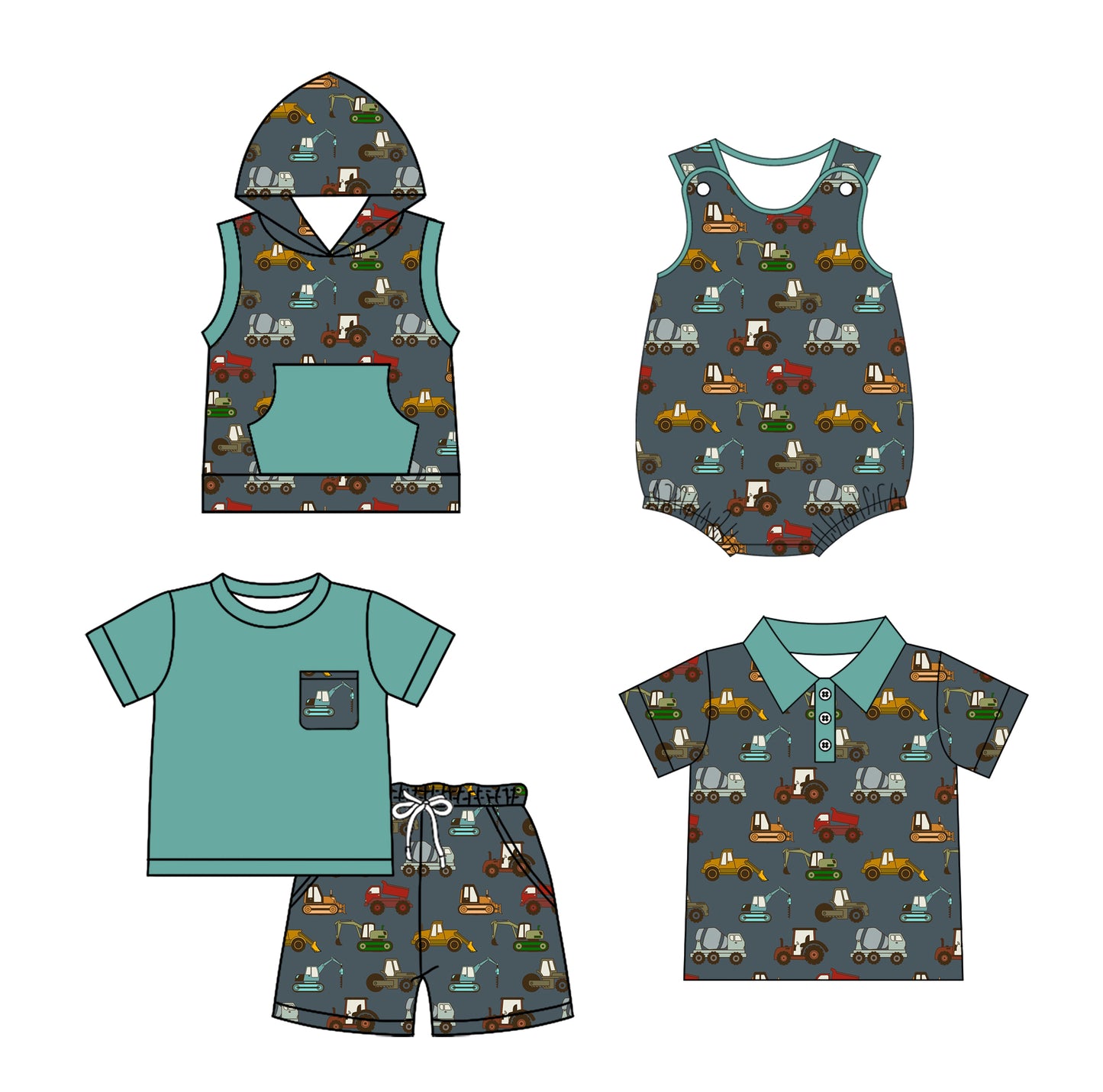 2.10 custom each style moq 5eta 4-6week Sibling Sister baby girl sets and boy rompers 1 and romper 2 and top match family design