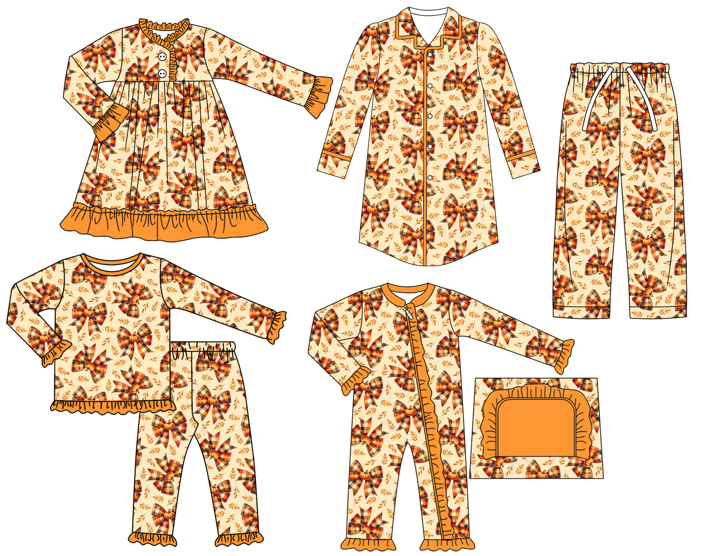 25.6.25 custom each style moq 5eta 4-6week Sibling Sisters bow baby girl long sleeve pants sets and adult top and adult pants and romper and dress match family design