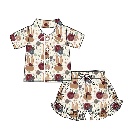 10.22 custom each style moq 5eta 4-6week baby kids clothes easter short sleeve shorts pajamas sets