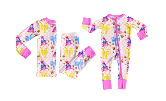 25.8.20 custom each style moq 5eta 4-6week Sibling Sisters bow baby girl long sleeve pants sets and dress and rompers match family design