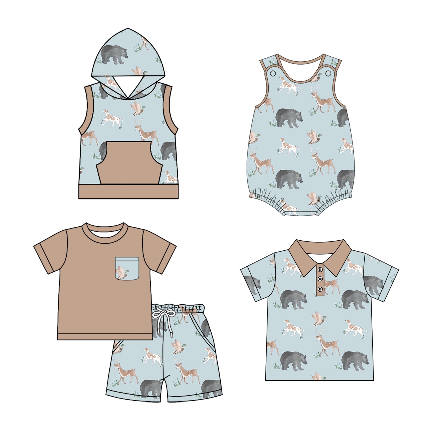 2.26 custom each style moq 5eta 4-6week Sibling Sister baby girl sets and boy rompers 1 and romper 2 and top match family design