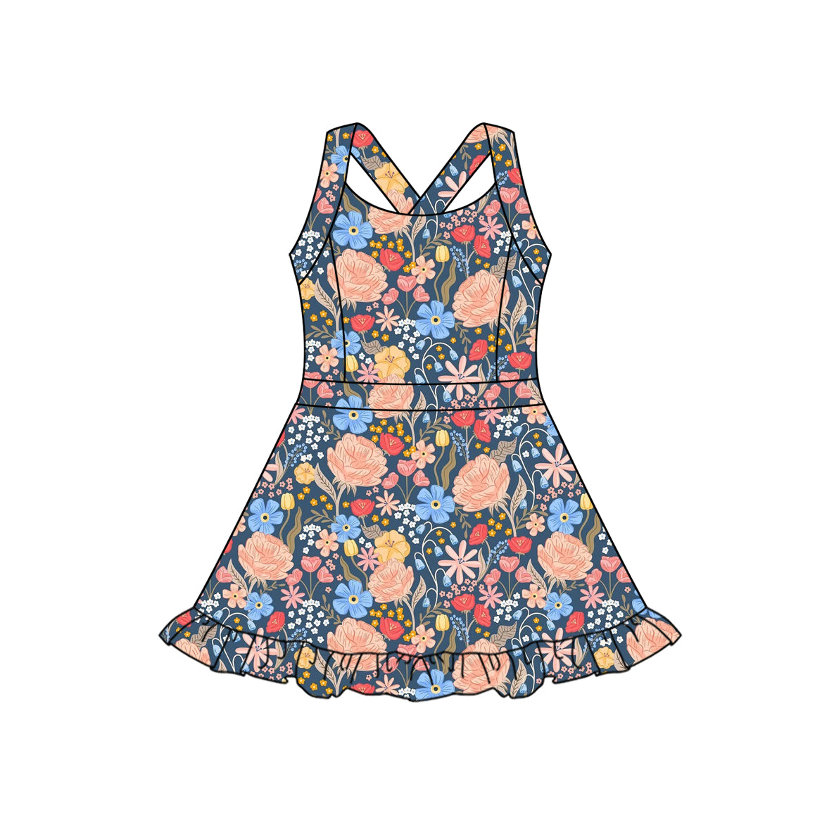 3.18 custom each style moq 5eta 4-6week Sibling Sister bow baby girls clothes Short sleeve yoga dress 1 and dress 2 and dress 3 match family design
