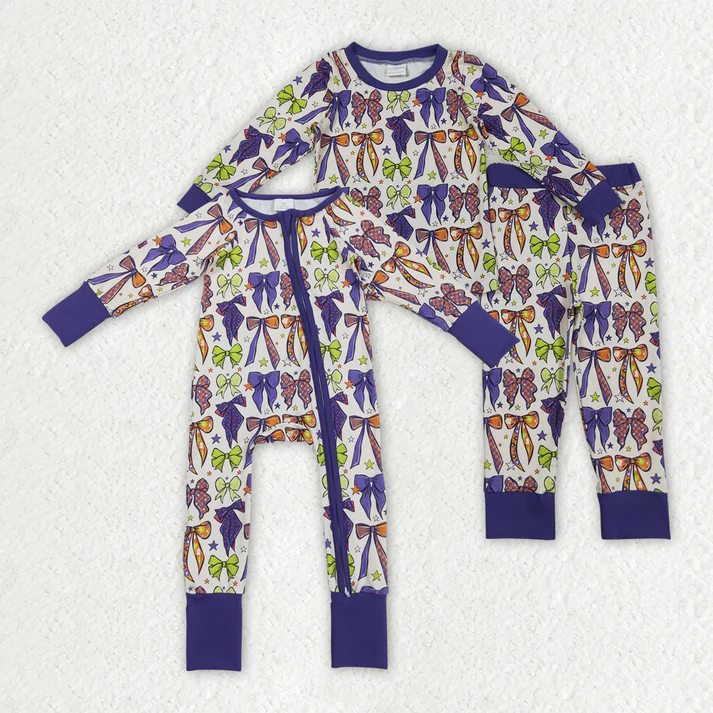 RTS Sibling baby girl clothes bow long Sleeve pants sets and rompers